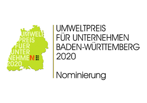 Logo Nominierung Umweltpreis für Unternehmen Baden-Württemberg 2020